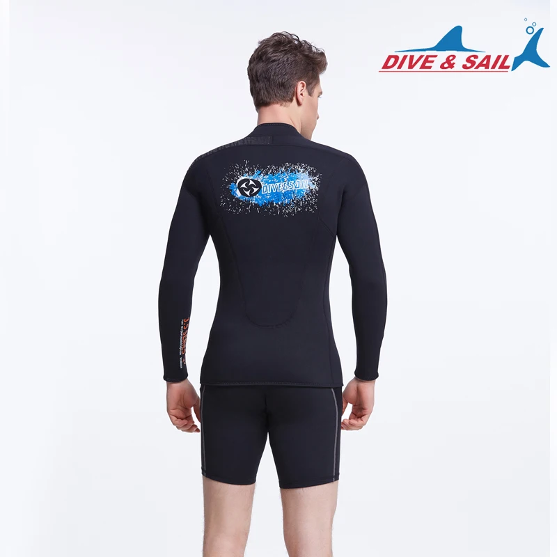 Неопреновый мужской комбинезон с длинным рукавом для дайвинга и паруса 3 мм