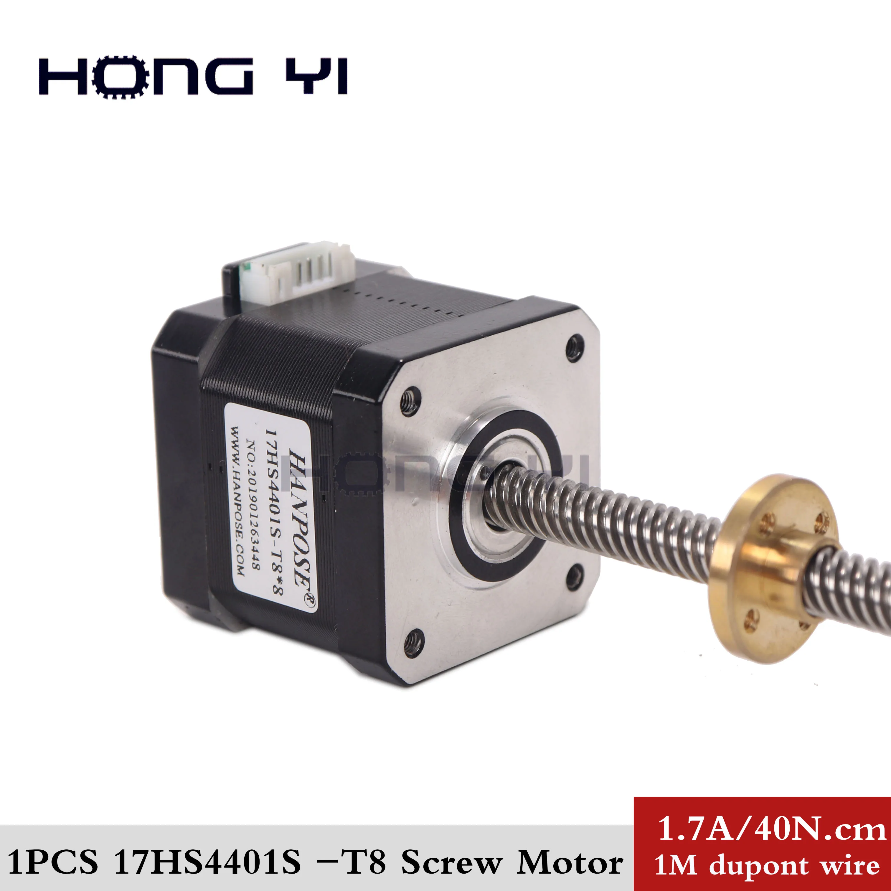 17HS4401S-T8 L310MM с Медь болтов и гаек свинцово-2/4/8 мм шаговый двигатель для 3D Электрический мотор двери 40 мм Nema17 винт