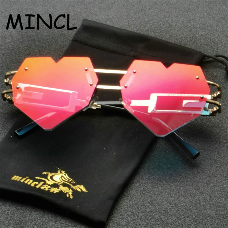 Модные женские сиамские солнцезащитные очки с сердечком мужские металлические