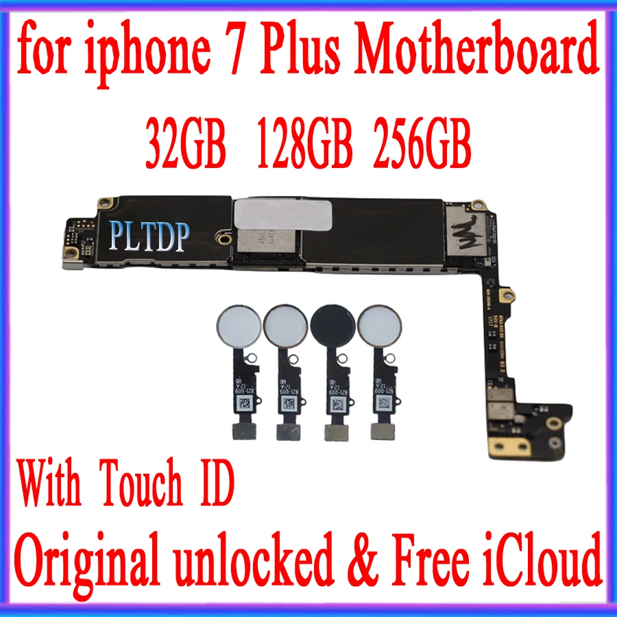 С полной разблокировкой для iphone 7 Plus материнская плата 100% оригинал P с сенсорным ID