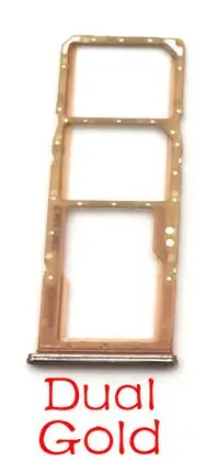 Dual Gold 1 шт. один двойной лоток для sim-карты держатель для samsung Galaxy A30 A50 A305F A505F A305 A505 Запасная часть - Цвет: Dual Gold
