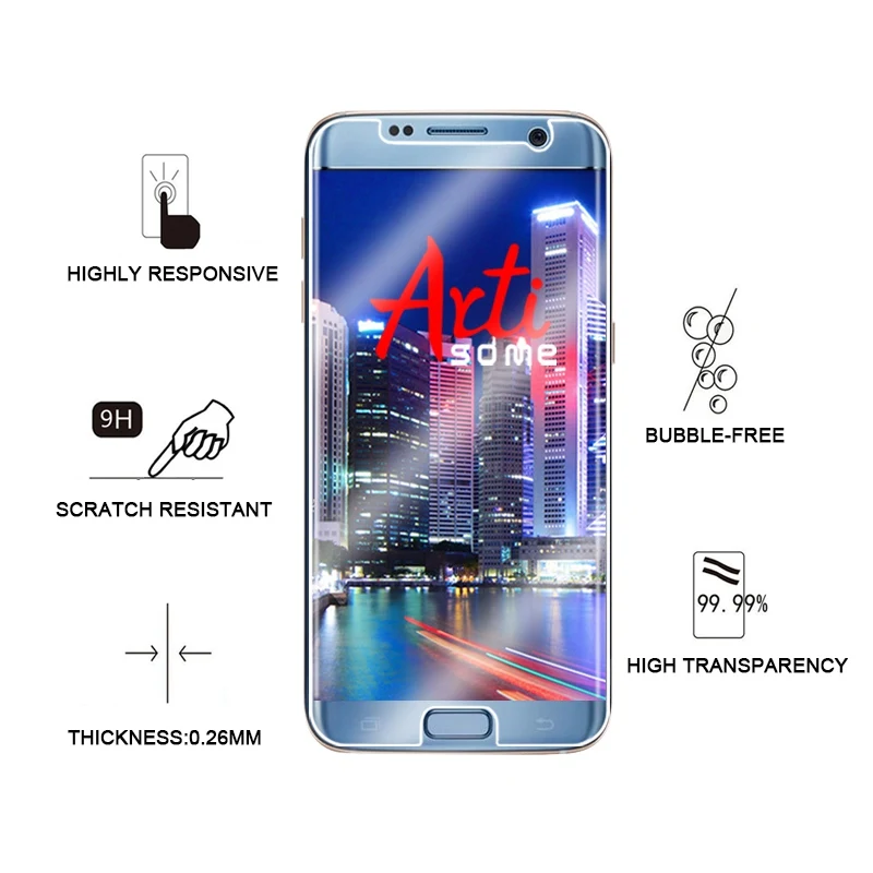 ARTISOME For Samsung Galaxy S7 Screen Protector Tempered Glass Transparent HD Ultra-thin G9300 Film | Мобильные телефоны и