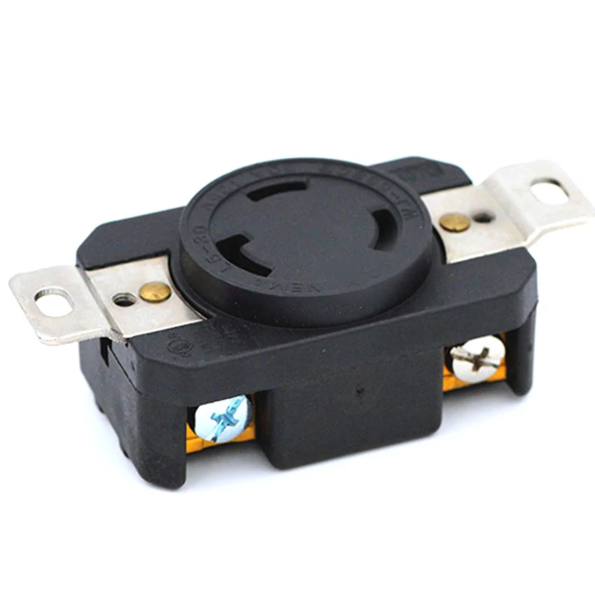l530r female socket Америка ul nema L5-30P L5-30R США 30A Проводная промышленность Собранный разъем Tripolar Мужской Женский Сосуд с Selfocked розетка - Цвет: l530r female socket