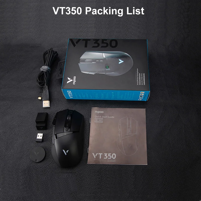 Rapoo VT350 перезаряжаемая Беспроводная/Проводная игровая мышь 11 программируемых
