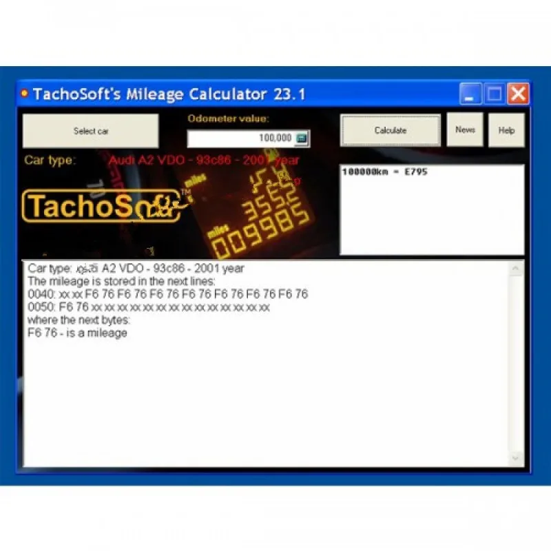 Tachosoft 23 1 калькулятор пробега по одометр работа идеальная и Бесплатная