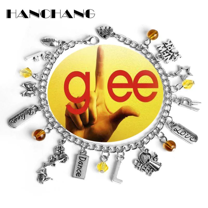Браслеты Glee для женщин цепочка браслет Love to cheer с рупором Чарм чарлидинга