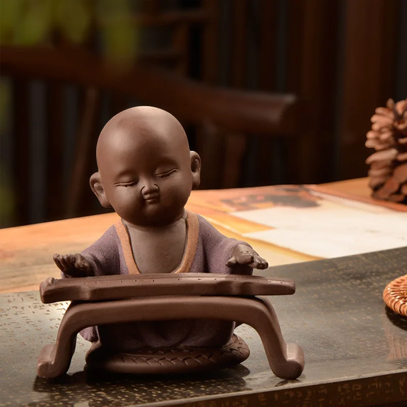 Статуя Будды тибетская Статуэтка монаха керамический фарфоровый чай домашний