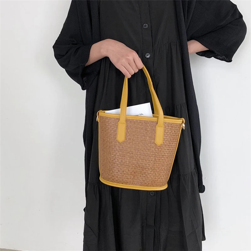 Youda оригинальный дизайн соломенное плетение модная дамская сумочка Классическая