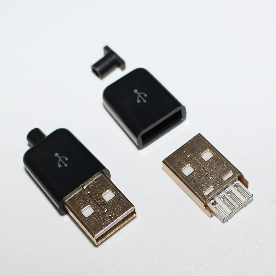 100 комплектов USB 5Pin сварочный тип разъем 3 в 1 никелированный позолоченный хвост