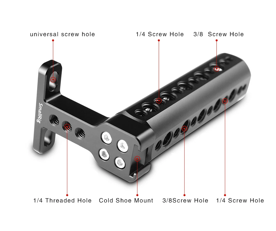 SmallRig алюминиевый Топ Ручка Сырная ручка с холодным башмаком база для цифровой Dslr камеры-1638