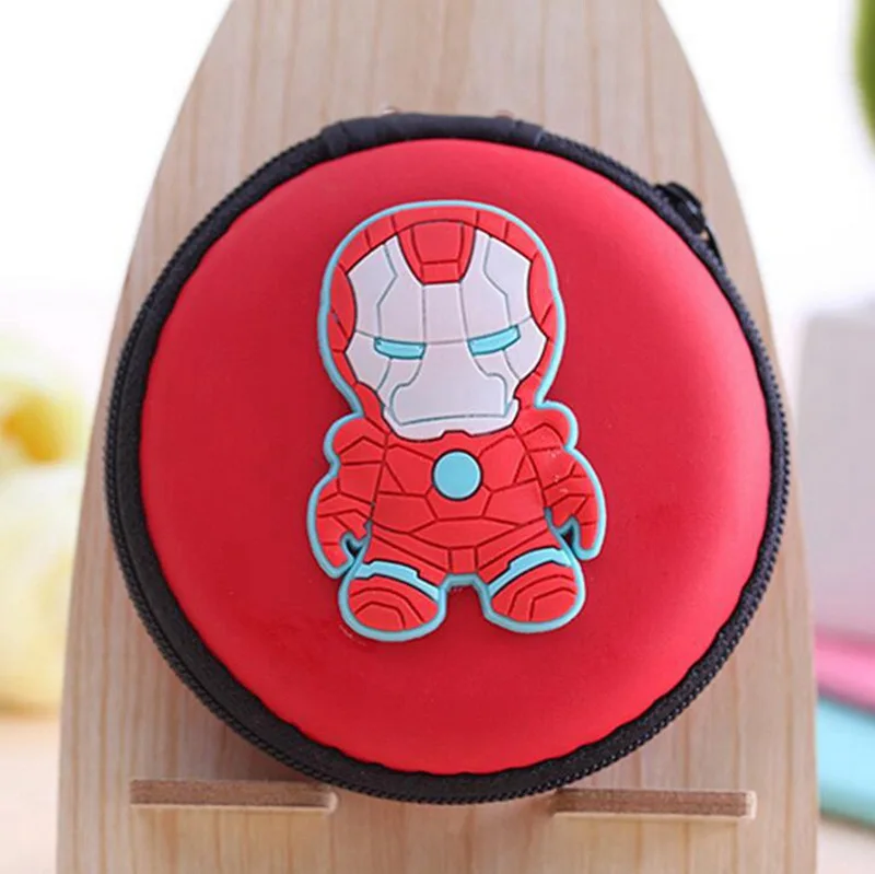 7 Силиконовый кошелек для монет с Superman Spiderman Batman круглый гарнитура сумка Samll кошелек сумка Для женщин детей; подарок для девочек - Цвет: 7