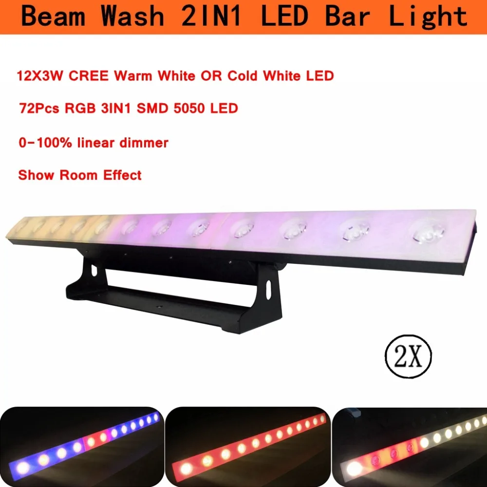 

2Pcs/Lot LED Bar Light UV Color 12X3W LED Wall Wash Lights For Stage Party Wedding Events Flood Light DJ Bar Show Stage Light