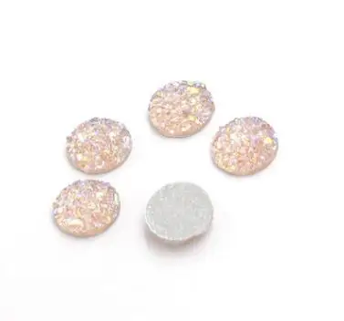 24 Jaymaxi 10 мм AB Цвет Druzy камень смола круглая плоская спина, кабошон для DIY украшения ювелирных изделий на заказ многоцветный 100 шт./лот - Цвет: 24