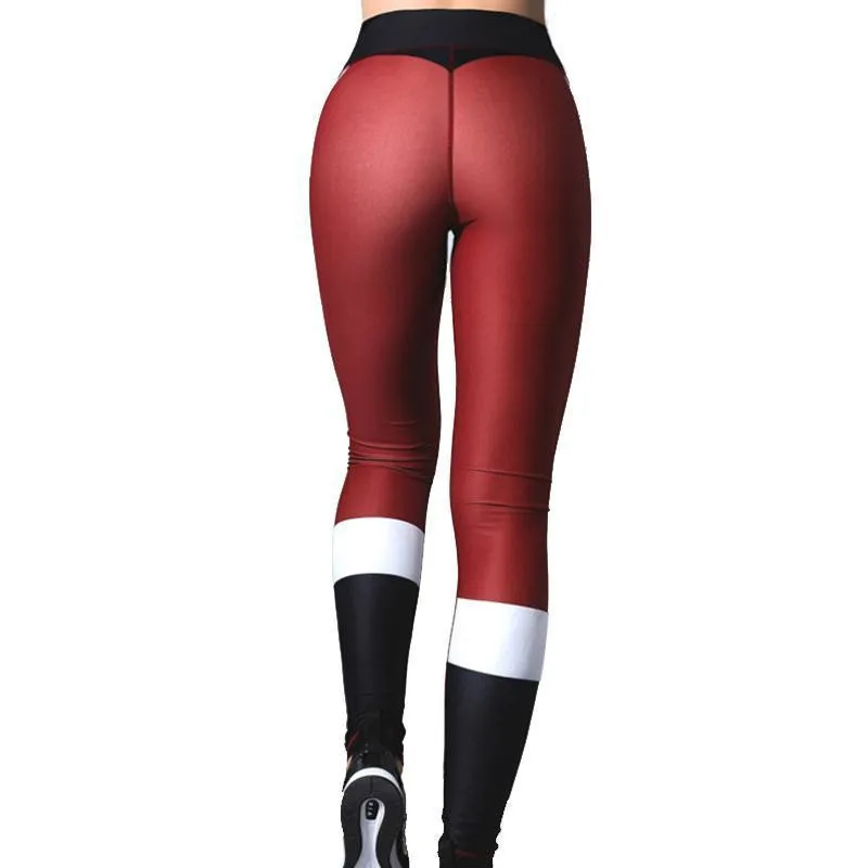 

2018 Christmas Printing Leggings Put Hip Elastic High Waist Legging No Transparent Breathable Merry Christmas Pants