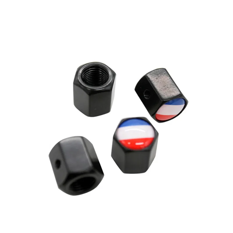 Колпачки для шин из нержавеющей стали 4 шт./компл. логотипом флага Франции Theftproof