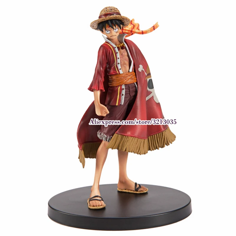 Аниме One Piece Monkey D Luffy The Ultimate King Ver. ПВХ Фигурки с красной накидкой Juguetes OP
