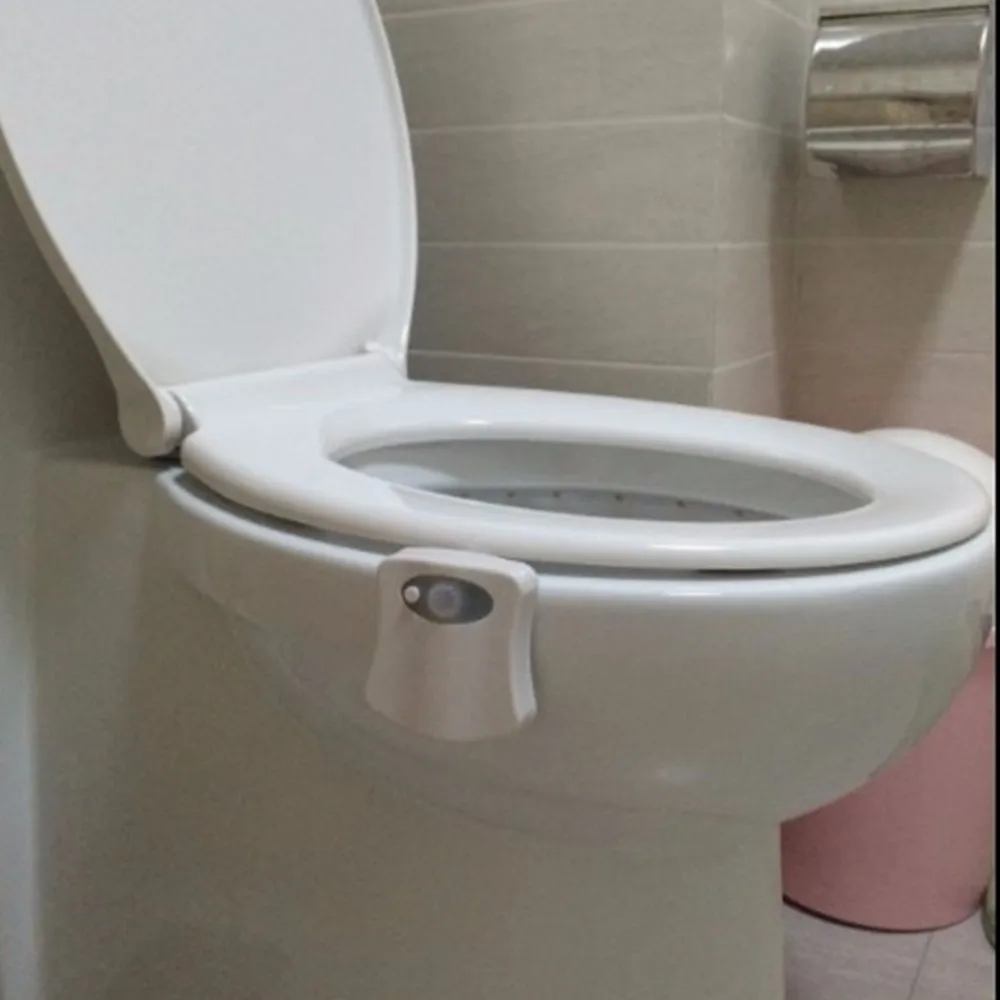 Креативный ночной Светильник для туалета для дома, Toliet, для ванной комнаты, автоматический датчик движения, светильник для сидения, ночник с 8 сменами цветов