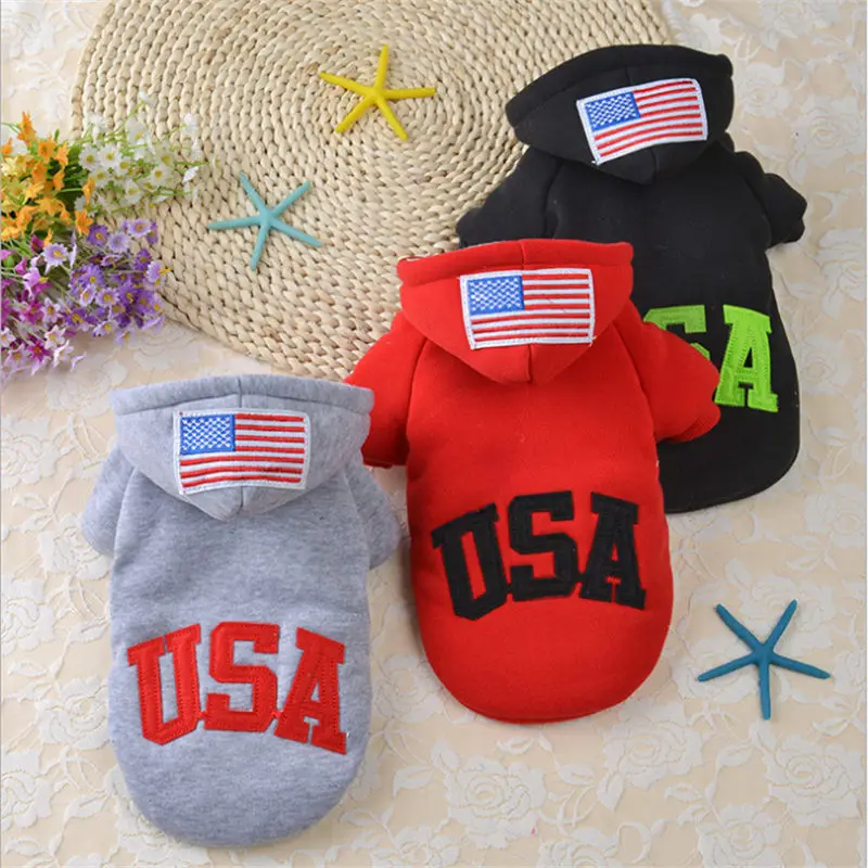 Одежда для собак зимний куртка Pet Пальто малых и средних Мягкая Толстовка Теплый