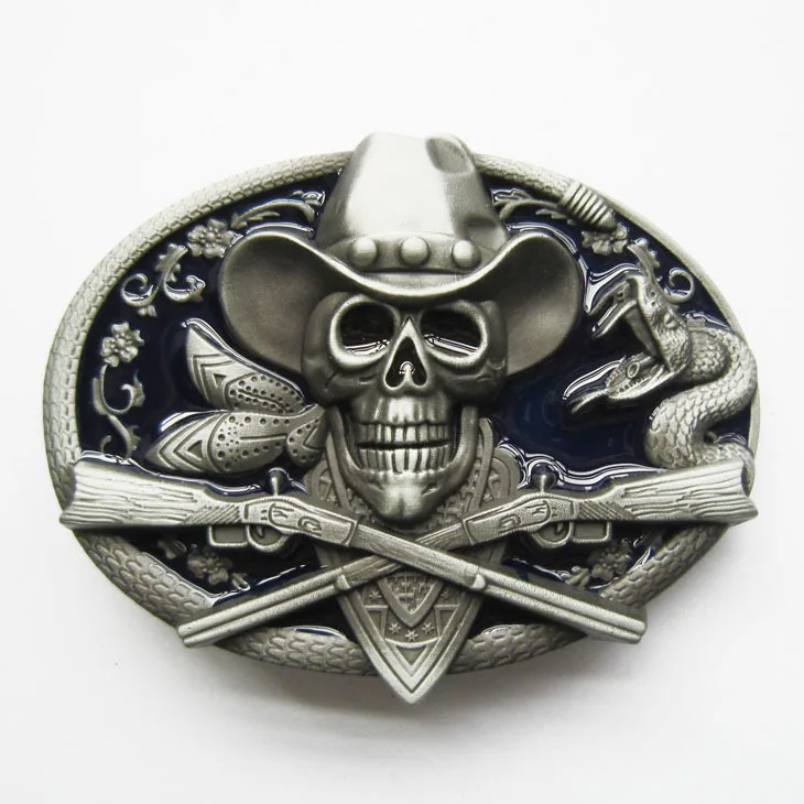 

Retail Distribute Western Pirate Skull Belt Buckle BUCKLE-SK036BL Free Shipping