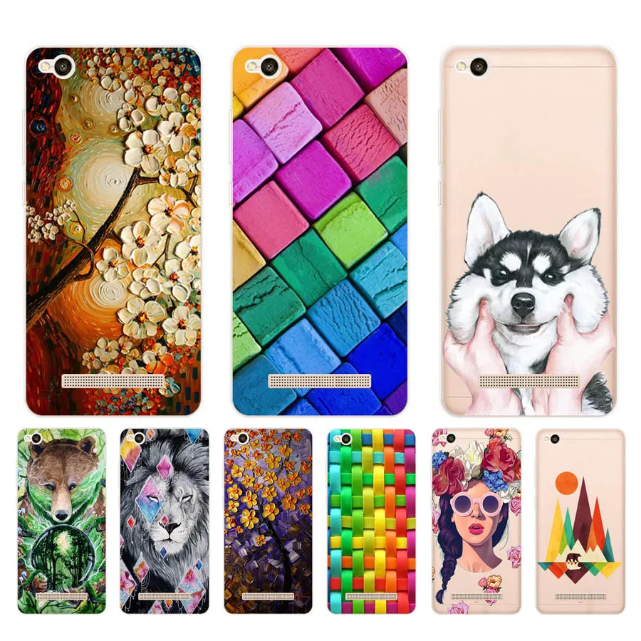 Чехол для Xiaomi Redmi 4A 5A 6A чехол Xiomi Hongmi с мультяшной краской силиконовый Capas|case for