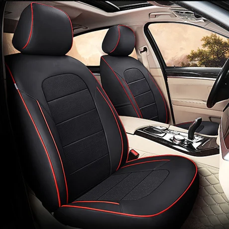 Black X Red Line AutoDecorun сиденье из натуральной кожи чехлы для Lexus RX350 RX330 RX450h RX270 RX200t RX400h RX350L RX300 чехол для сидения для автомобиля, аксессуары - Название цвета: Black X Red Line