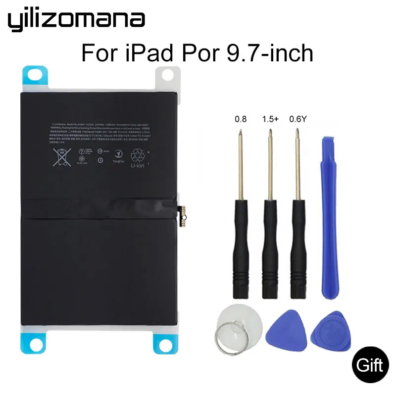 YILIZOMANA для iPad pro 9 7 battery 7306mAh Li Ion внутренняя оригинальная запасная батарея A1664 с