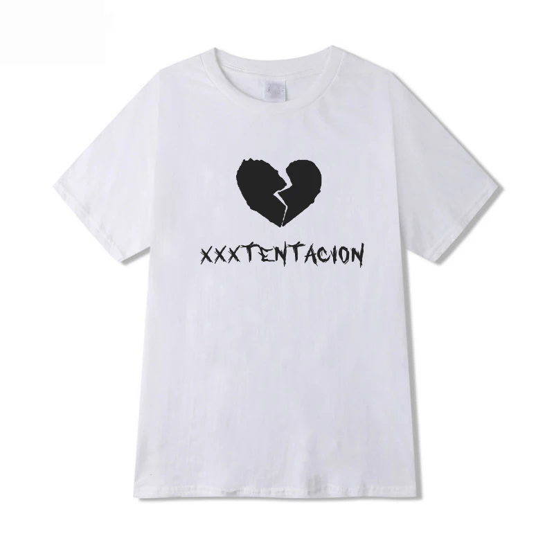 Футболка Xxxtentacion с принтом грустного сердца для мужчин и женщин забавная рубашка