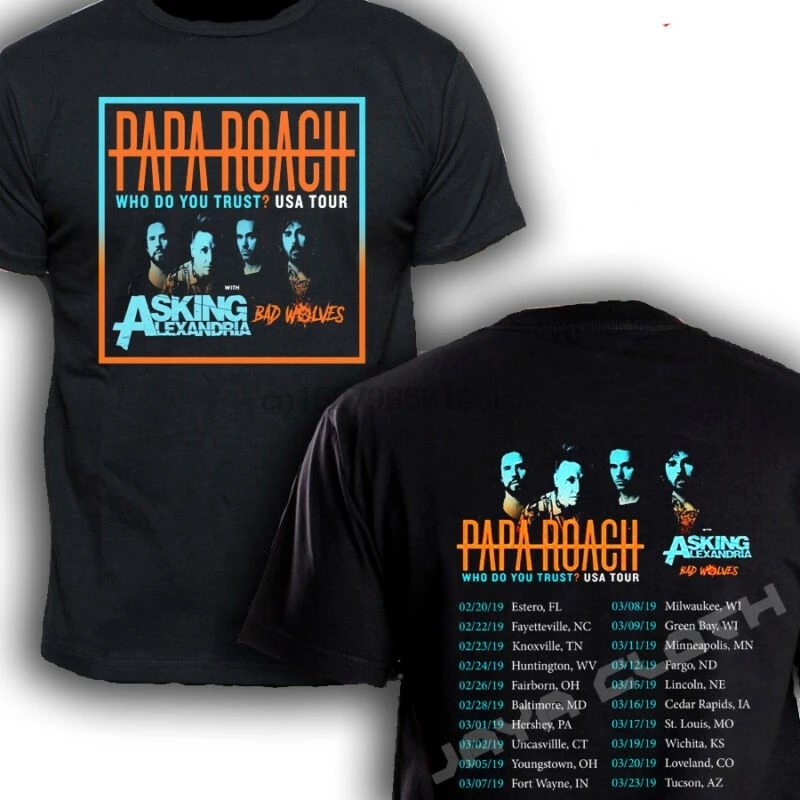 Papa Roach ask Александрия кому вы доверяете Тур даты 2019 Мужская футболка|Мужские