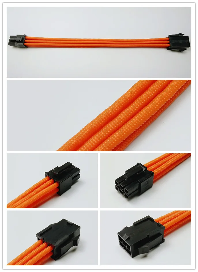 WinfMOD PCI E 6PIN Мама папа 18AWG PSU удлинитель/кабель с