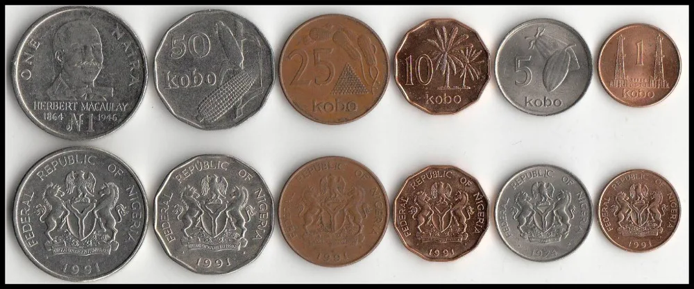 

Nigeria 6pieces/ Set Original Genuine Coin Not circulated
