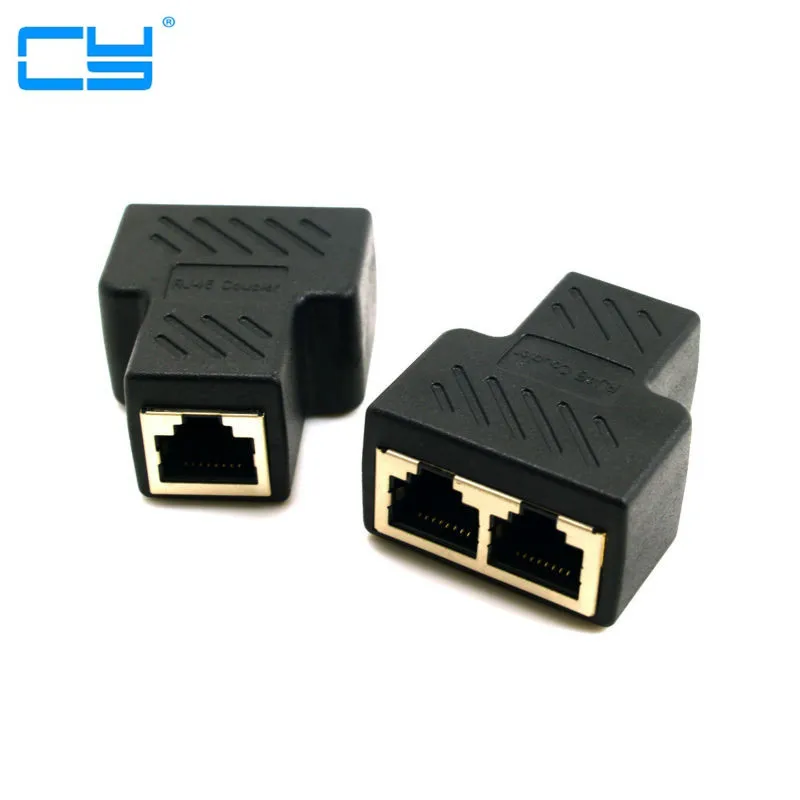 Conector Cat6 RJ45 8P8C Para Adaptador Dual, cable de conexión Ethernet, divisor...