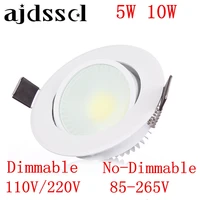 led downlight recessed led cobdownlight dimmable ac85 265v 5w 10w ceiling lamp indoor lighting with led driver led spot lighting