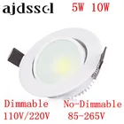 Встраиваемый светодиодный потолочный Светильник направленного света, приглушаемая AC85-265V лампа, комнатное освещение со светодиодным драйвером, точечное освещение, 5 Вт, 10 Вт