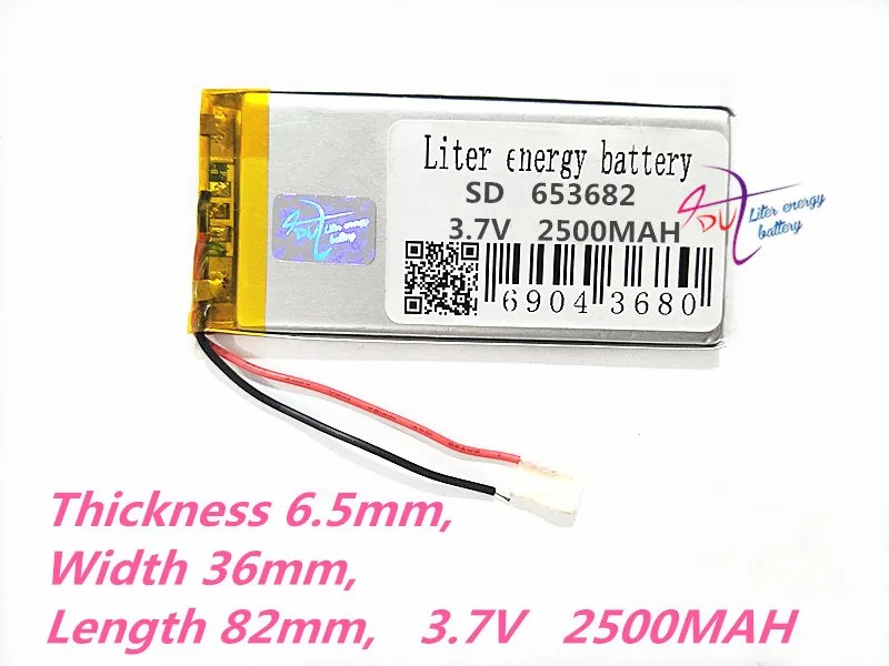 Аккумулятор для планшета 653682, 3,7 в, 2500 мА · ч, универсальный литий-ионный аккумулятор для планшетного ПК, 7 дюймов, 8 дюймов, 9inc, MP3, 603580, электронной книги, bluetooth-гарнитуры