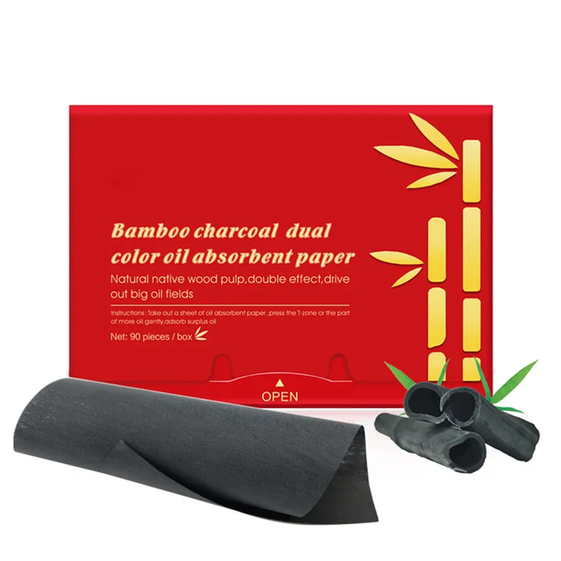 Новинка Лето 2019 абсорбирующая бумага с натуральным бамбуковым углем для лица