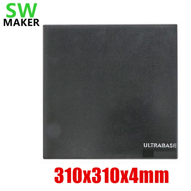 

310x310x4mm 400Deg Upgrade Ultrabase 3D Printer Self-adhesive Build Surface Glass plate for Creality CR-10 Series Heated Bed