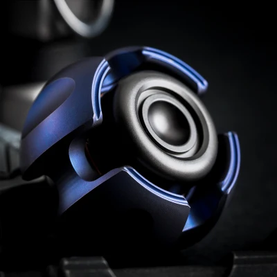Titanium alloy blue Новинка, игрушка-Спиннер с шумом, металлическая сталь, алюминий, цирконий, титановый сплав, Edc, фиджет, гироскоп, фокус, СДВГ игрушки - Цвет: Titanium alloy blue