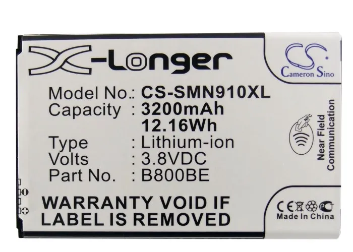 Аккумулятор Cameron Sino 3200mAh B800BC B800BE для Samsung Galaxy Note 3 N9000 N9002 N9005 N9006 N9007 N9008 N900A N900J N900K