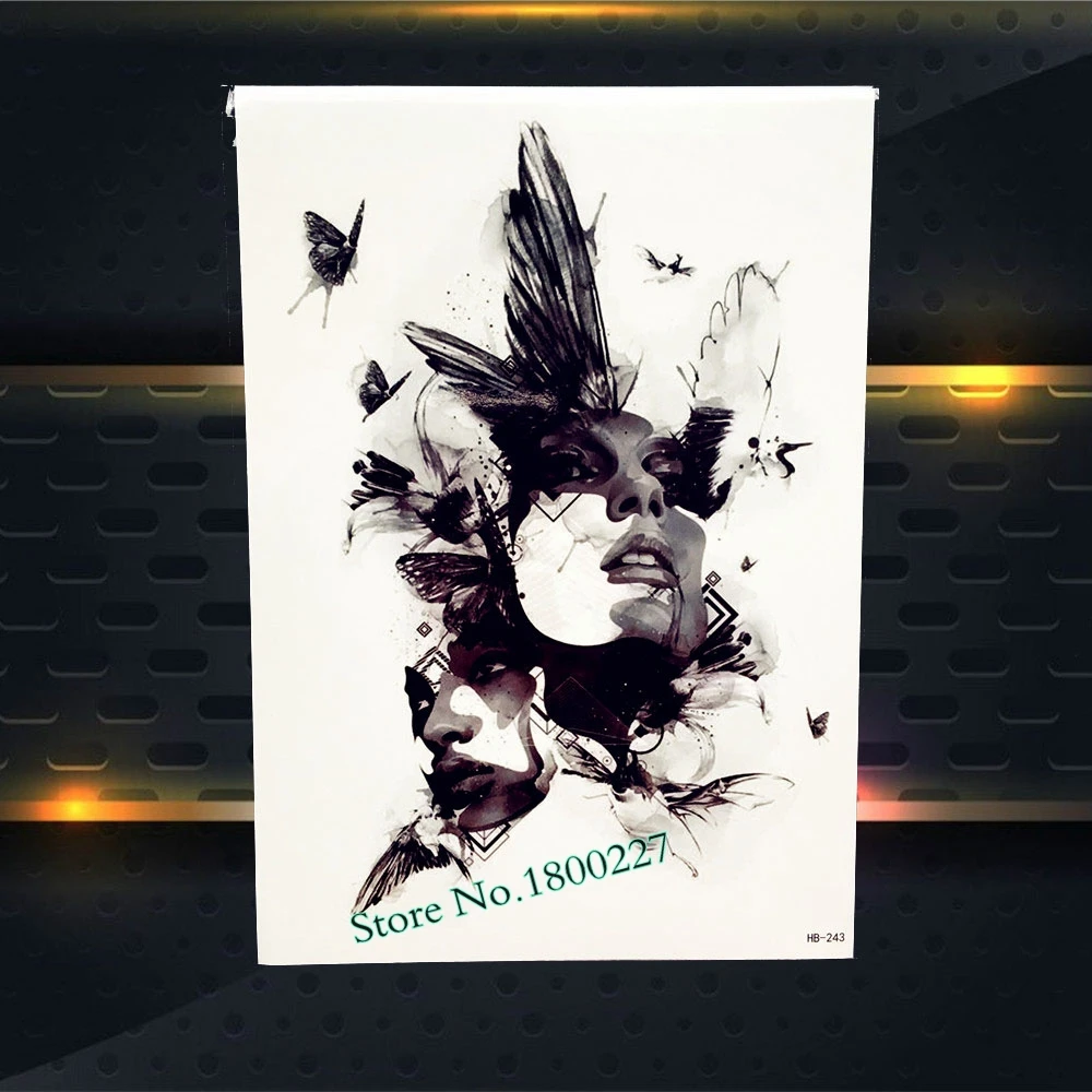 Сексуальная Женская татуировка для временного макияжа поддельная вспышка