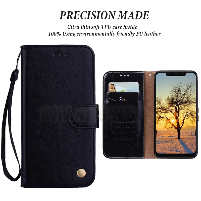 Классический чехол кошелек для Xiaomi Pocophone F1 Mi A2 Lite A1 Redmi 5 Plus 6 6A Note Pro 5A Prime 4 4X Global S2 4A 3S