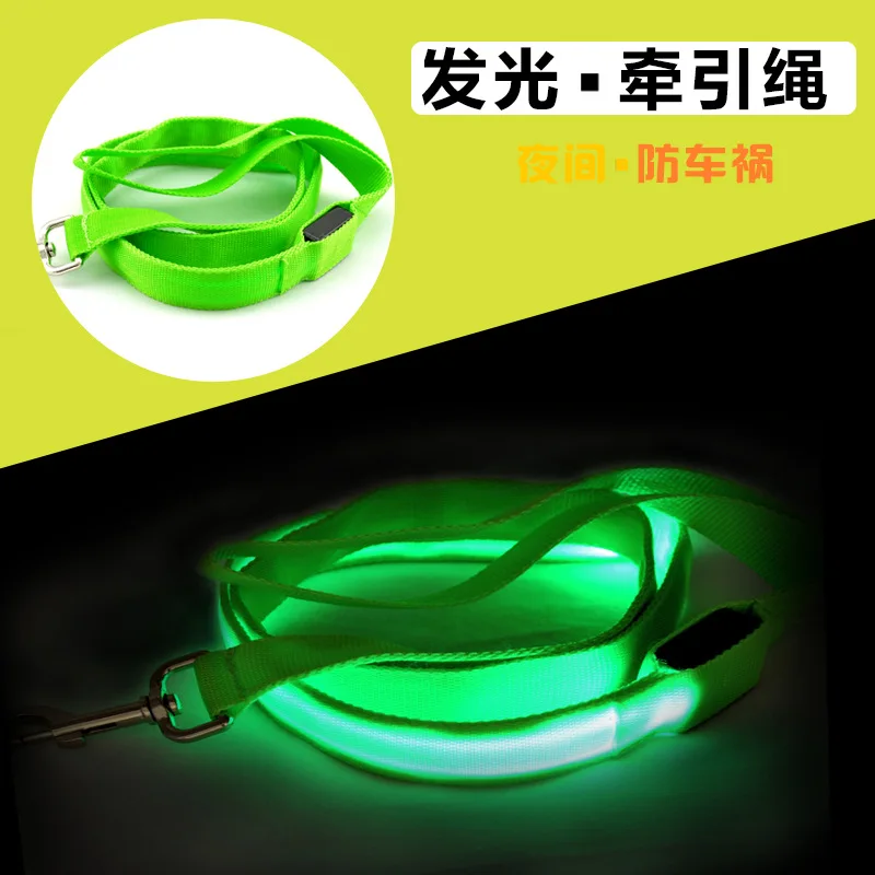 Нейлоновый светодиодный светящийся поводок для собак Ночная безопасность