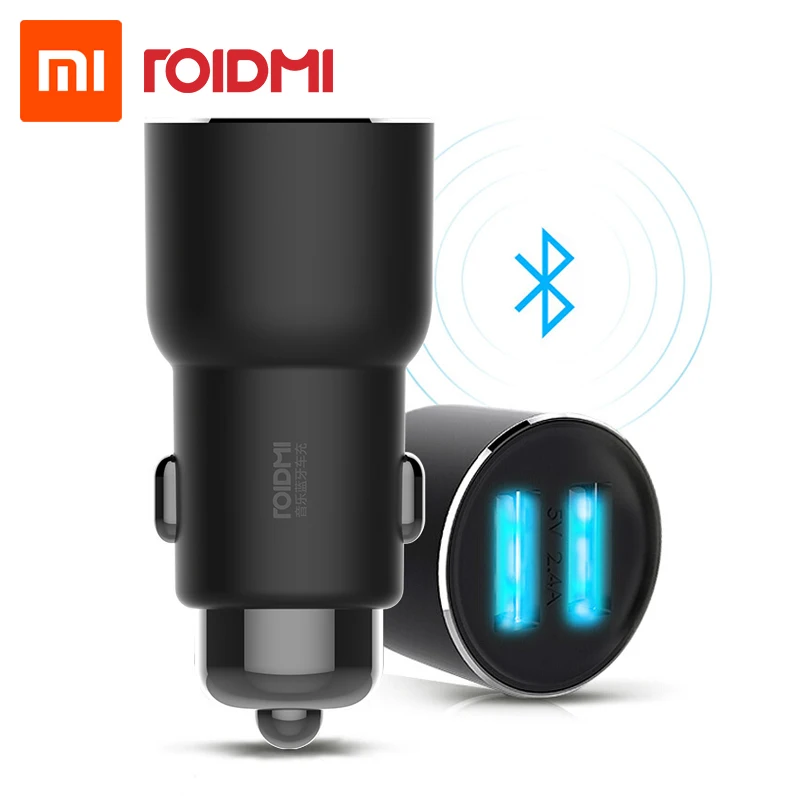 Xiaomi ROIDMI 3S Dual USB Bluetooth Car Charger 5V 3.4A FM APP for iOS/Android xiaomi roidmi 3 | Мобильные телефоны и