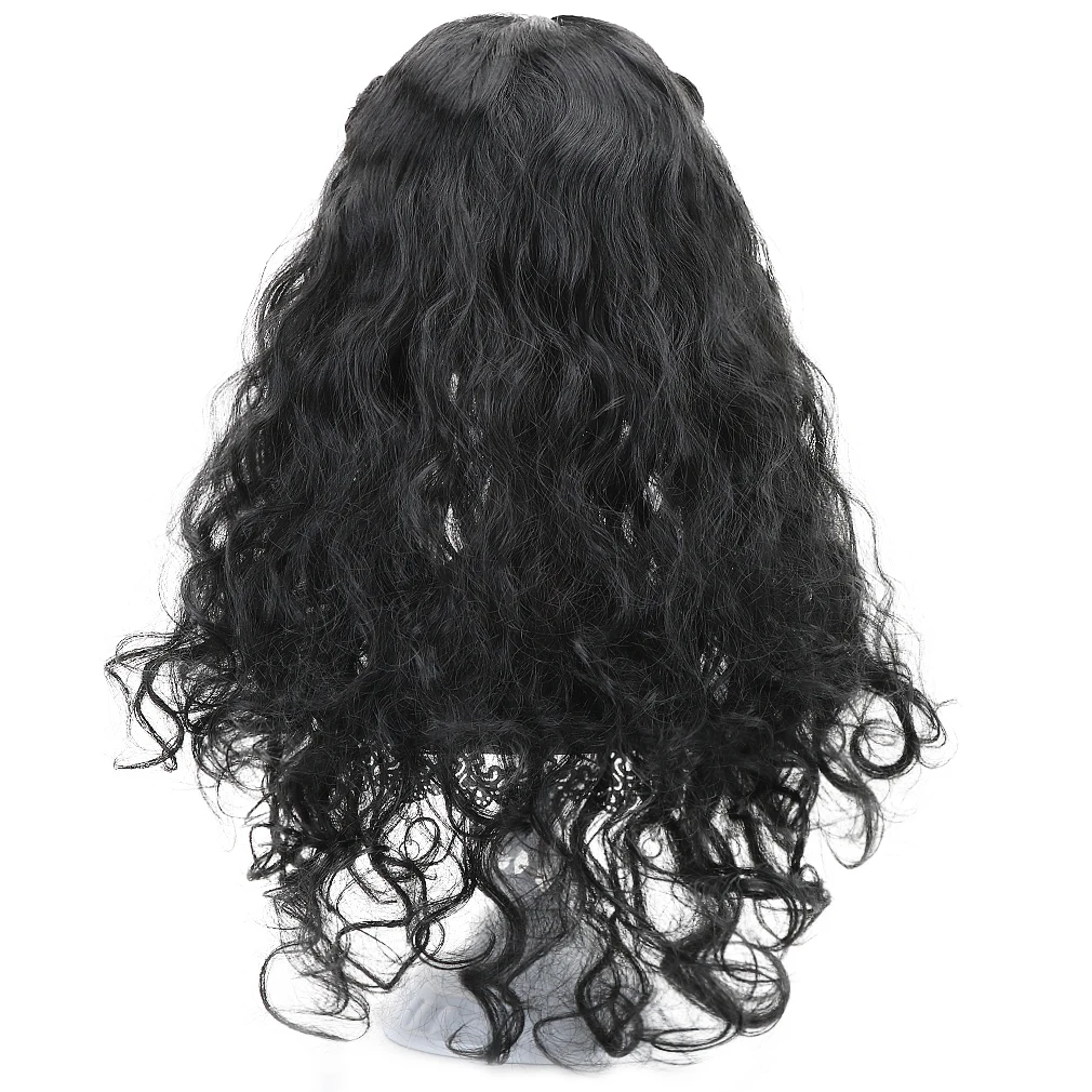 21 &quotсинтетический кудрявый Косплей парики с плетеной челкой черный коричневый