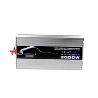 pure sine wave 3000w car power inverter dc 12v to ac 220v usb car converter 3000watt peak power 6000w solar inverter charger