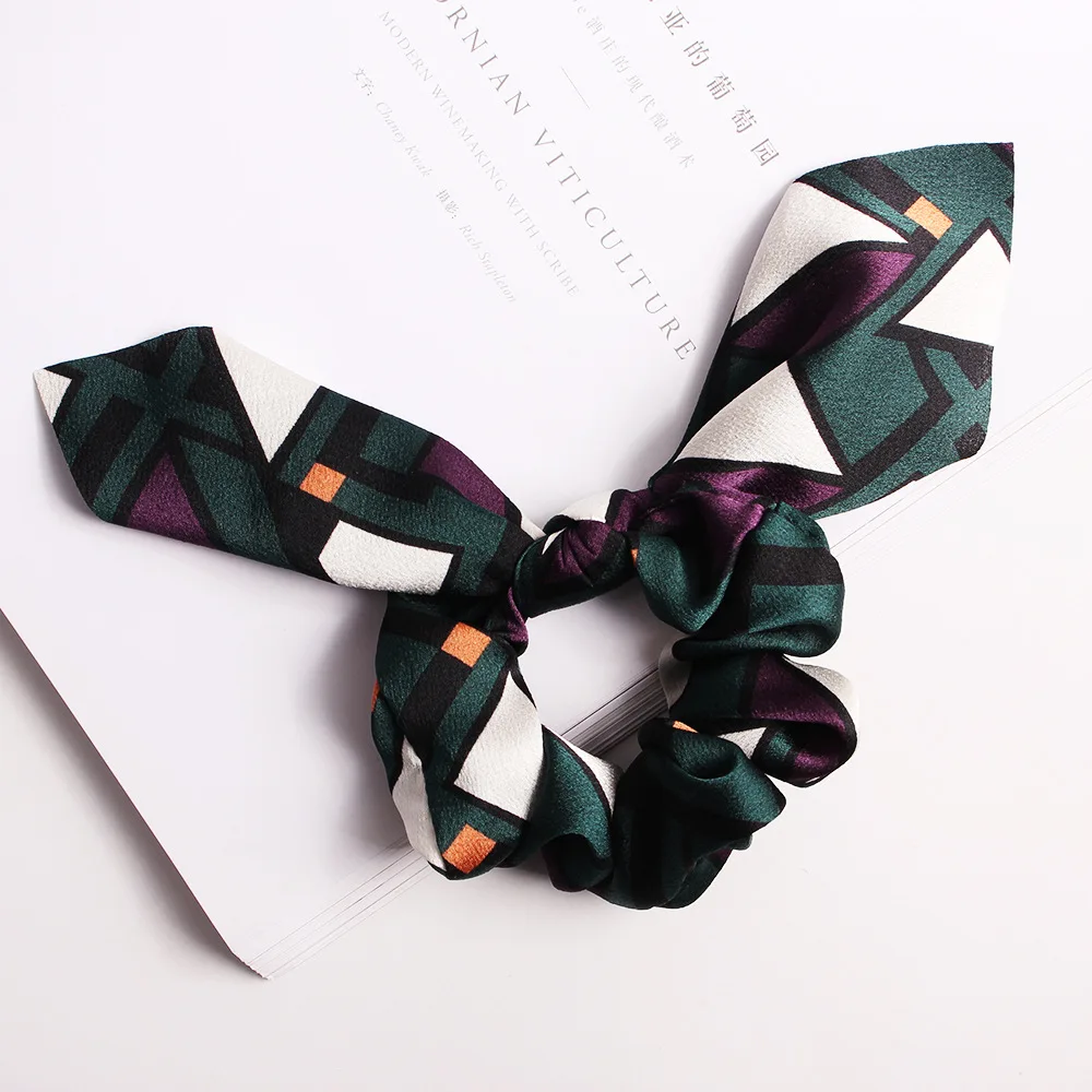 Vintage Women Headwear Turban DIY Bow Streamers Hair Scrunchies Ribbon Ties Horsetail Head Wrap Accessories | Украшения и