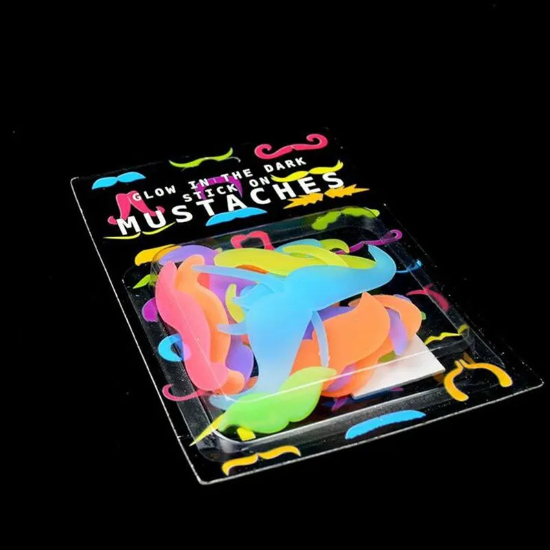 25 шт./лот светящиеся усы борода настенные наклейки декорации вечерние свадебные