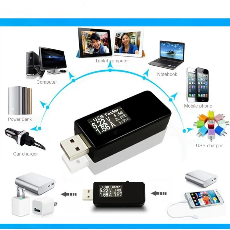 Тестер USB 3 ~ 30 В DC Цифровой вольтметр amperimetro как текущий AMP Вольт Амперметр