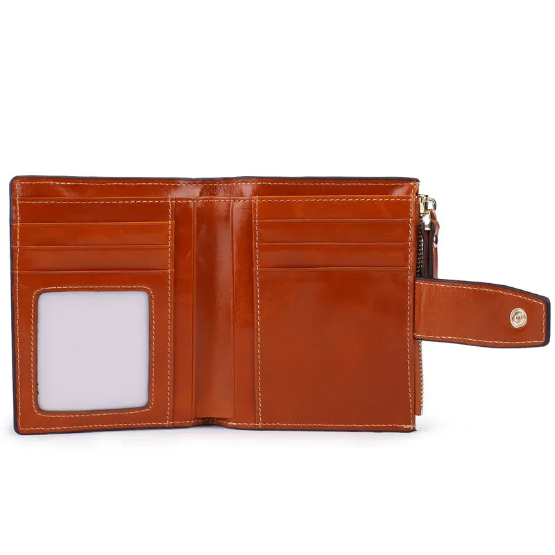 Itslife Женский кошелек из натуральной кожи на молнии маленький воловьей держатель