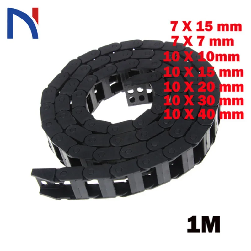 

1m Transmission Chains 7x15/10x10/10x15/10x20/10x30/10x40 Plastic Towline Nylon Cable Drag Chain Wire Carrier For Cnc Route