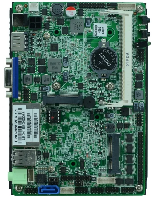 Bestellen Fanless Intel 3,5 Zoll Industrie Motherboards Intel N2800 Mit 2 Lan, LVDS/VGA/HD Display/6 * USB/6 * COM/DC_12V Eingang